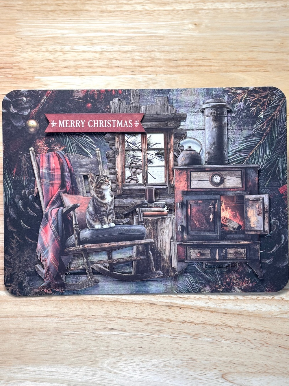 Handmade Rusty Farmhouse Christmas Greeting Card